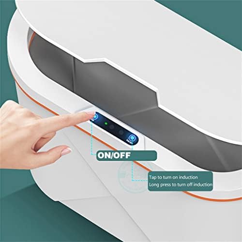 Zyswp spray lixo inteligente pode eletrônico automático casas domésticas de lixo para banheiro de cozinha banheiro banheiro estreito Locais de sensor (cor: branco, tamanho