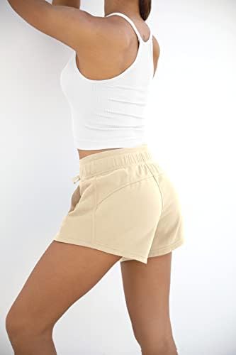 Shorts de suor de Ododos Women com bolsos algodão francês Terry String Summer Summer Summer Casual