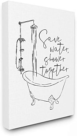 Stuell Industries toma banho junto com tinta engraçada Desenho de banheiro, design por Milli Villa Wall Art, 16 x 20, tela