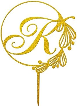 Monogram J Topper Topper Inicial Nome da letra única Antlers Arrow Flor Rose Elegante para Casamento Decorações