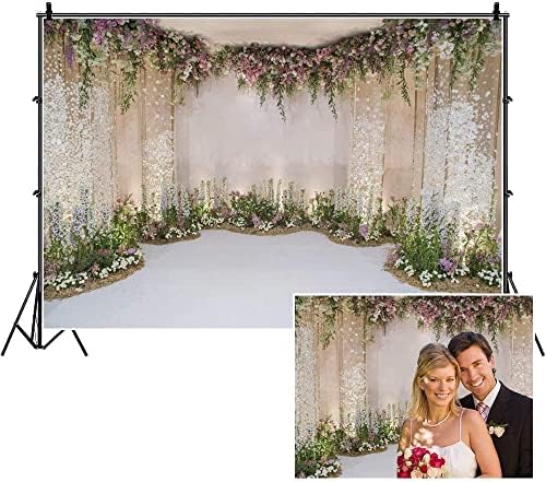 Fotos de casamento cenário, yeele 15x10ft Flores florais fotografia de parede Penas de fotografia, cerimônia de aniversário do banho