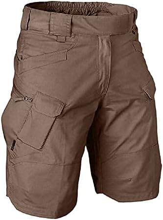 Oioloy Tactical Workous Shorts para homens ao ar livre casual rápido seco de caminhada shorts com bolsos