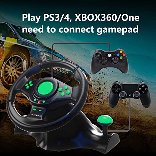 Rodo de corrida Szyuyu com pedais/shifter e vibração para PS4/PS3/Xbox One/Xbox 360/Switch/Android/PC Racing Wheel