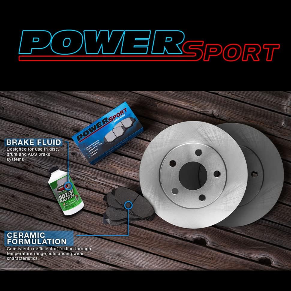 Kit de freios e rotores traseiros esportivos de energia | pastilhas de freio traseiro | Rotores e pastilhas de