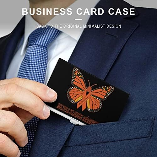 Múltipla Esclerose Consciência de Butterfly Butterfly Id Card Titular Silm Case Profissional Metal