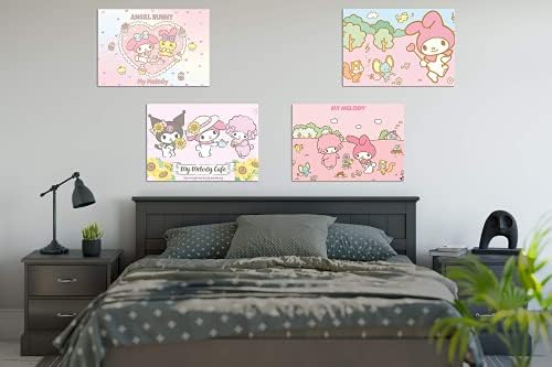 Arte da parede de pôsteres de anime para quarto Decoração da sala Presente de aniversário sem molho 8pcs 11,5