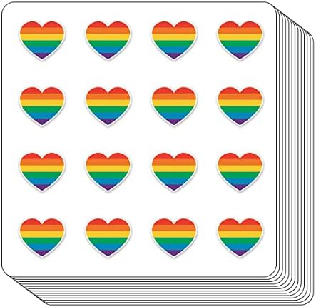 Adesivos do planejador de orgulho gay, sugestões de arco-íris de 0,5 polegadas de scrapbooking calendário de artes criação de 208 pacote
