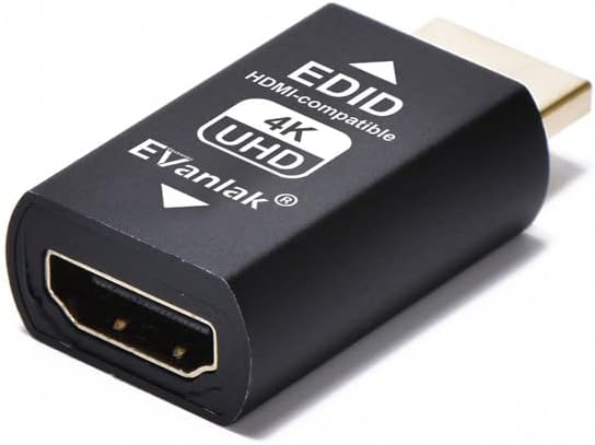 EVANLAK HDMI EDID EDID Passhrough Passhrough 3rd Genertion Aluminium Premium Aluminium EMULUTER ADAPTER WORK COM MAC Thunderbolt para Switches HDMI/Extender/AV Receptor/Video Splitters 1080-3840x2160@60H