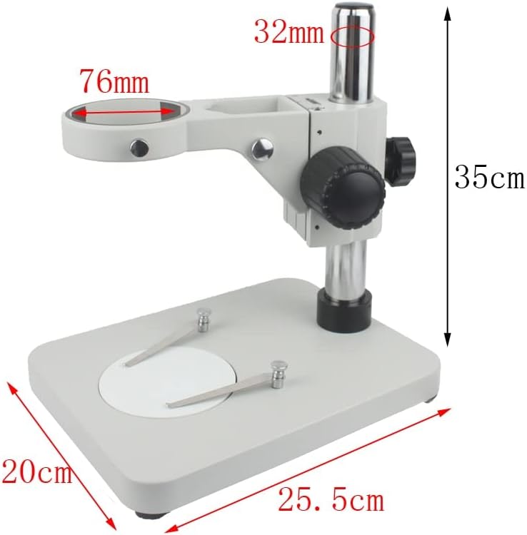 Grande Tamanho Grande Microscópio Universal Table Stand Focando Rack de 76 mm Diâmetro para o braço trinocular binocular Microscopio Arm