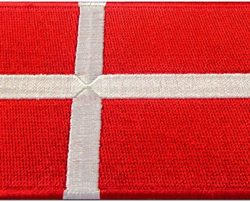 Dinamarca Flag bordou Patch Danish Iron on Sew in National Emblem