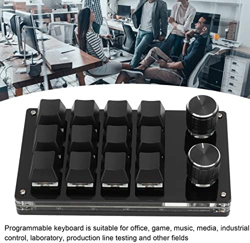 Soteclado mecânico de uma mão 12 key rgb teclado teclado diy teclado programável para o laboratório de jogos de escritório