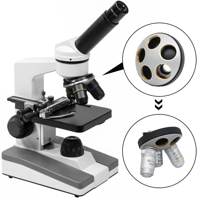 Equipamento de microscópio de laboratório para Microscópio Biológico Conversor de Lens de Objetivo 3 orifício