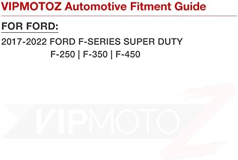 VIPMOTOZ LED Full LED Smoked Lente Placa Luminária Lâmpada Lâmpada Lâmpada Montagem de substituição Par para 2017-2022 Ford F250 F350 F450 Caminhão de captação de super serviço-6000k Diamond White, 2-Pieces