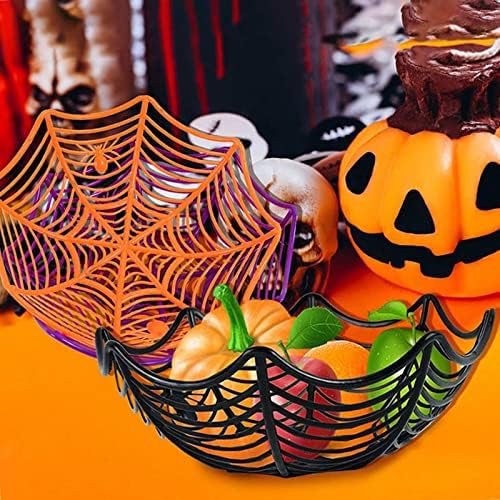 Lakikagp bandejas pratos de festa spider web cestas cestas aranha spiderweb decoração suprimentos