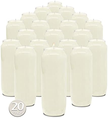 Velas de oração branca de 9 dias, 10 pacote de pacote - velas de pilar de 7 de 7