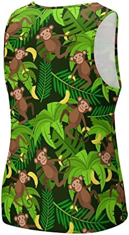 Monkeys Pattern's Summer Tank Tops Tops sem mangas camisetas casuais