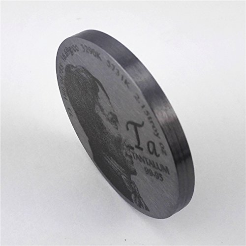 Pague homenagem ao Tantalum Discoverer 1.5 polegadas Diâmetro Puro Ta Metal Coin