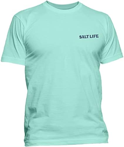 Salt Life Masculino bebe como um peixe de manga curta Camiseta de pescoço
