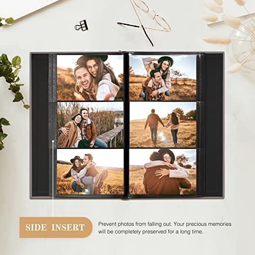 Álbum de fotos Potricher para 4x6 300 fotos de capa de linho livro fotográfico para aniversário de casamento de família baby