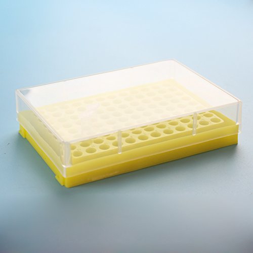 Rack de PCR de 96 poços de plástico da fábrica de Pul para 0,2 ml de micro centrífuga, cores variadas, pacote de 5