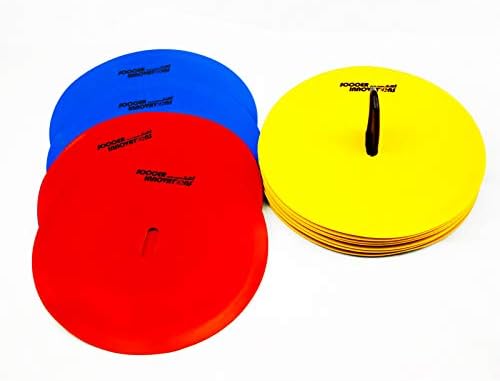 Marcadores de disco de treinamento plano de inovações de futebol, multicoloria, 12 pacote