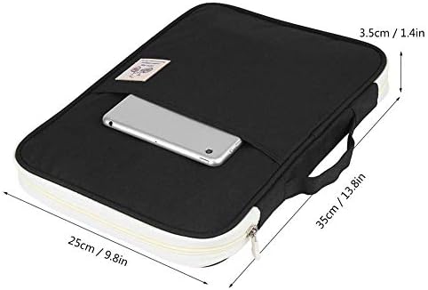 Bolsas de documentos A4 multifuncionais, organizador de viagens de portfólio Organizador da bolsa de viagem à prova d'água da bolsa de zíper/documento para iPads, notebooks, canetas