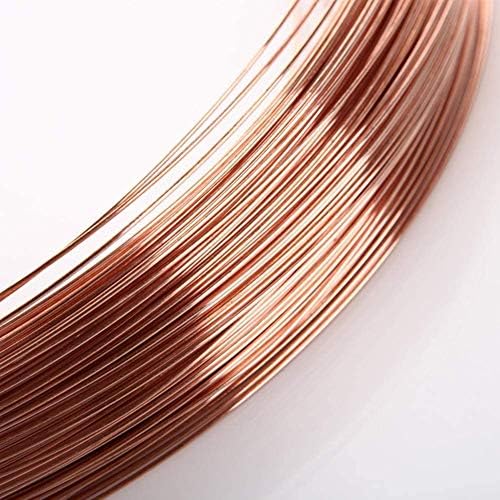 Rolos de arame de cobre Goonsds - fio de cobre artesanal para escultura DIY 2mm x 5m