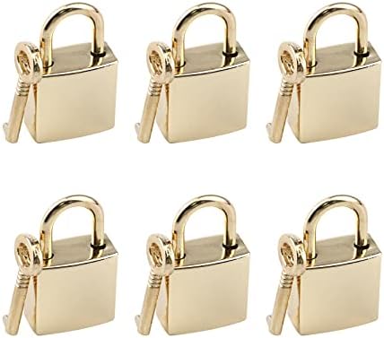 Edema Black Square Padlocks Small Ligal de liga de zinco com teclas Decorative Padlock Jewelry Box Locks 6pcs