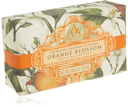 AAA Floral - Barra de sabão de luxo com triplo e malhado - Blossom de laranja - 200 g / 7 oz