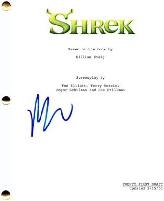 Mike Myers assinou o autógrafo shrek script completo - muito raro estrelado por Cameron Diaz Eddie Murphy