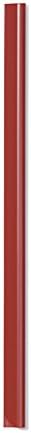 Barra de coluna durável A4 3 mm vermelho | Pacote de 100 peças | Ideal para vincular documentos não multiplicados