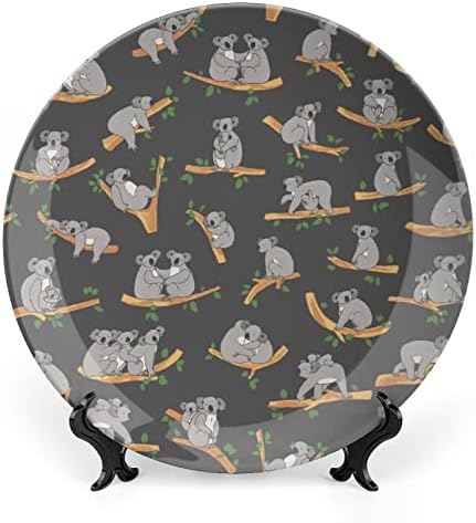 Placa decorativa de China Koala Bone Funny Koala com Stand Home Wobble-Plate Placas Placas de Placa Doméstica Presente 6 polegadas