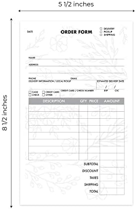 Formulário de pedidos sem carbono de 2 partes moderno PAD / 50 Defina páginas de pedidos de cópia de carbono /