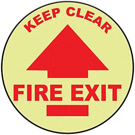 Mantenha os adesivos de piso de saída de incêndio claro