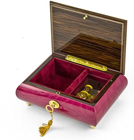 Artistic Ornament Style Heart Dream -line Box de jóias musicais de madeira - muitas músicas para escolher