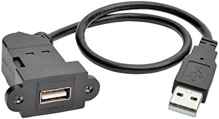 Tripp Lite USB 2.0 Cabo de extensão de montagem em painel de alta velocidade, USB-A, 6 pol.
