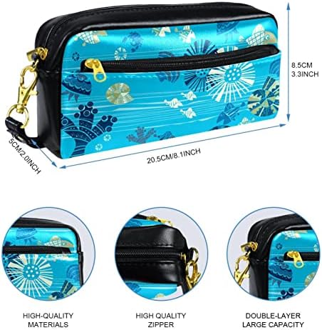 Bolsa de maquiagem tbouobt bolsa de bolsa cosmética bolsa bolsa com zíper, peixe de coral oceano
