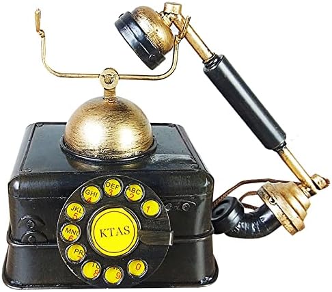 Nova réplica Telefone antigo, telefone fixo retrô clássico, artesanato de artesanato retrô à moda antiga