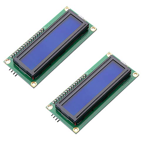 HILETGO 2PCS HD44780 IIC I2C1602 LCD Display com IIC I2C TWI SPI Adaptador de interface serial 1602 LCD Display Azul Luz de fundo para Arduino