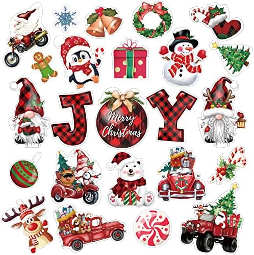 48 PCS CUTOS DE NATAL CUSTOS Xmas Joy Gnome Cutas de Papai Noel com 60 pontos de cola, decorações de quadro