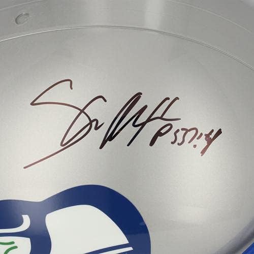 Shaun Alexander Seattle Seahawks autografou Riddell 1983-2001 Réplica Réplica Réplica - Capacetes Autografados
