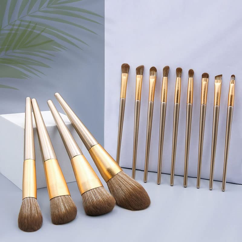 SDGH 13 Brush de maquiagem Conjunto completo de ferramentas de beleza de escova de pó largas de destaque