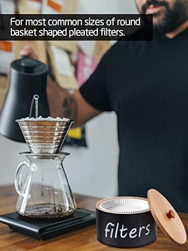 Suporte de filtro de café - Suporte de filtro de café de cesta de filtro de café de café com tampa, 6 ''