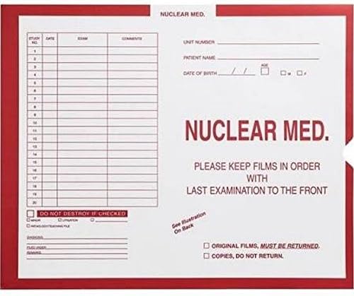 Nuclear Med, Manila - Category Insert Jackets, System II, End Epen - 10-1/2 X 12-1/2