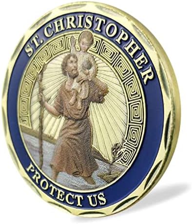 Moeda comemorativa de Oração Saint de Viajantes Patrono St Christopher Coin Coin