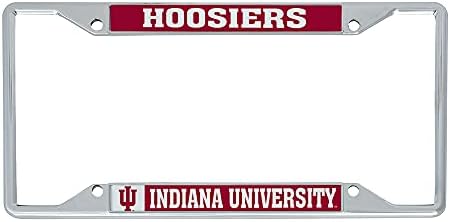 Indiana University Bloomington Hoosiers Metal Plate Plate Frame para frente ou traseiro do carro oficialmente