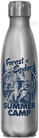Star Wars Forest Camp 17 oz garrafa de água em aço inoxidável, 17 onças, multicolorida
