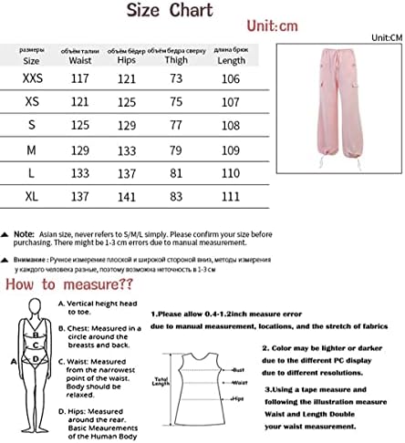Mulheres calças de carga de grandes dimensões Apertele a cintura baixa baixa as calças de moletom da cintura chinel