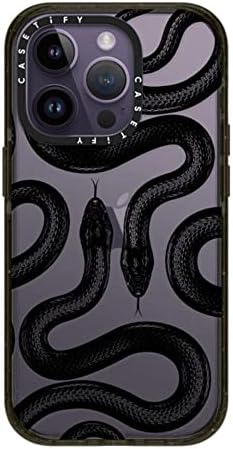 Casetify Impact iPhone 14 Pro Case [4x GRAVO MILITAR Testado / Proteção de Drop Drop de 8,2 pés] - Black Kingsnake - Black brilhante preto