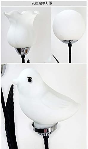 JKUYWX Bird Lâmpada Lâmpada de chão Hotel Loft Deco Standing Lamps for Living Room Flowers Stand Light Restaurant